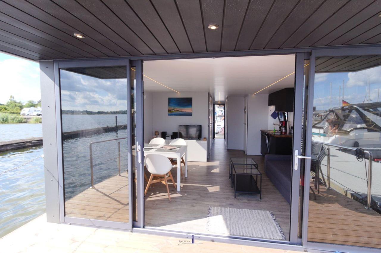 Hausboot Fjord Nordstern Mit Dachterrasse In Schleswig Hotell Eksteriør bilde
